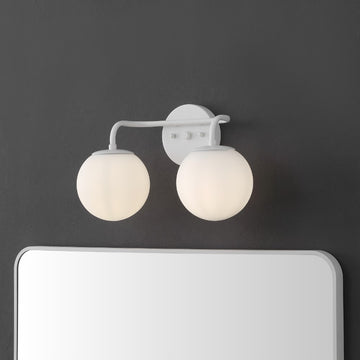 Louis Parisian Globe Metal/Frosted Glass Modern Contemporary LED Vanity